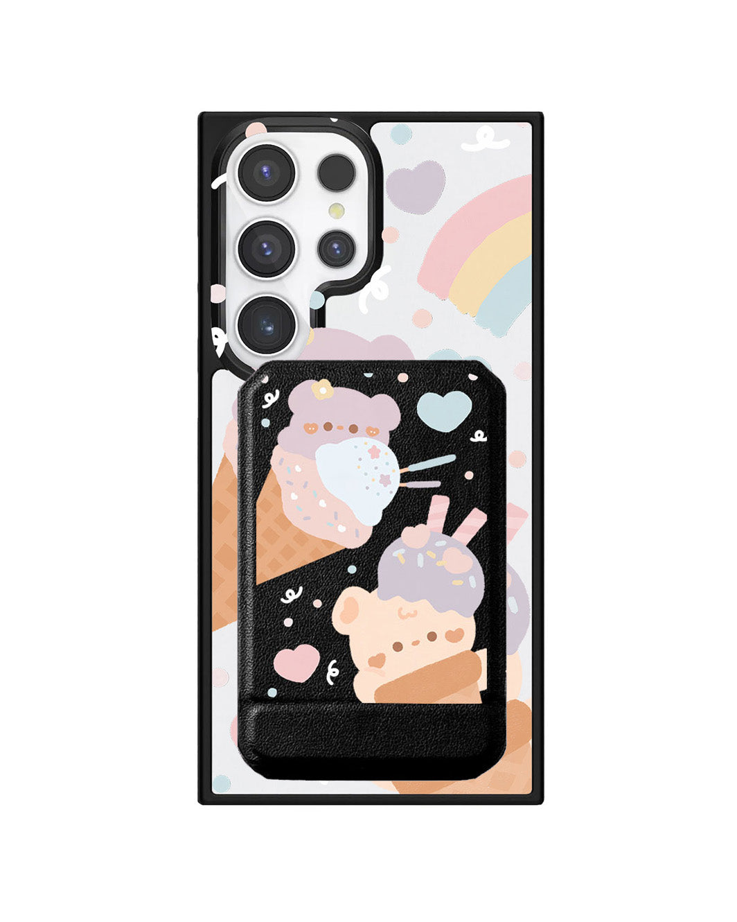 Android Magnetic Multifold Wallet - Ice Cream for Teddy