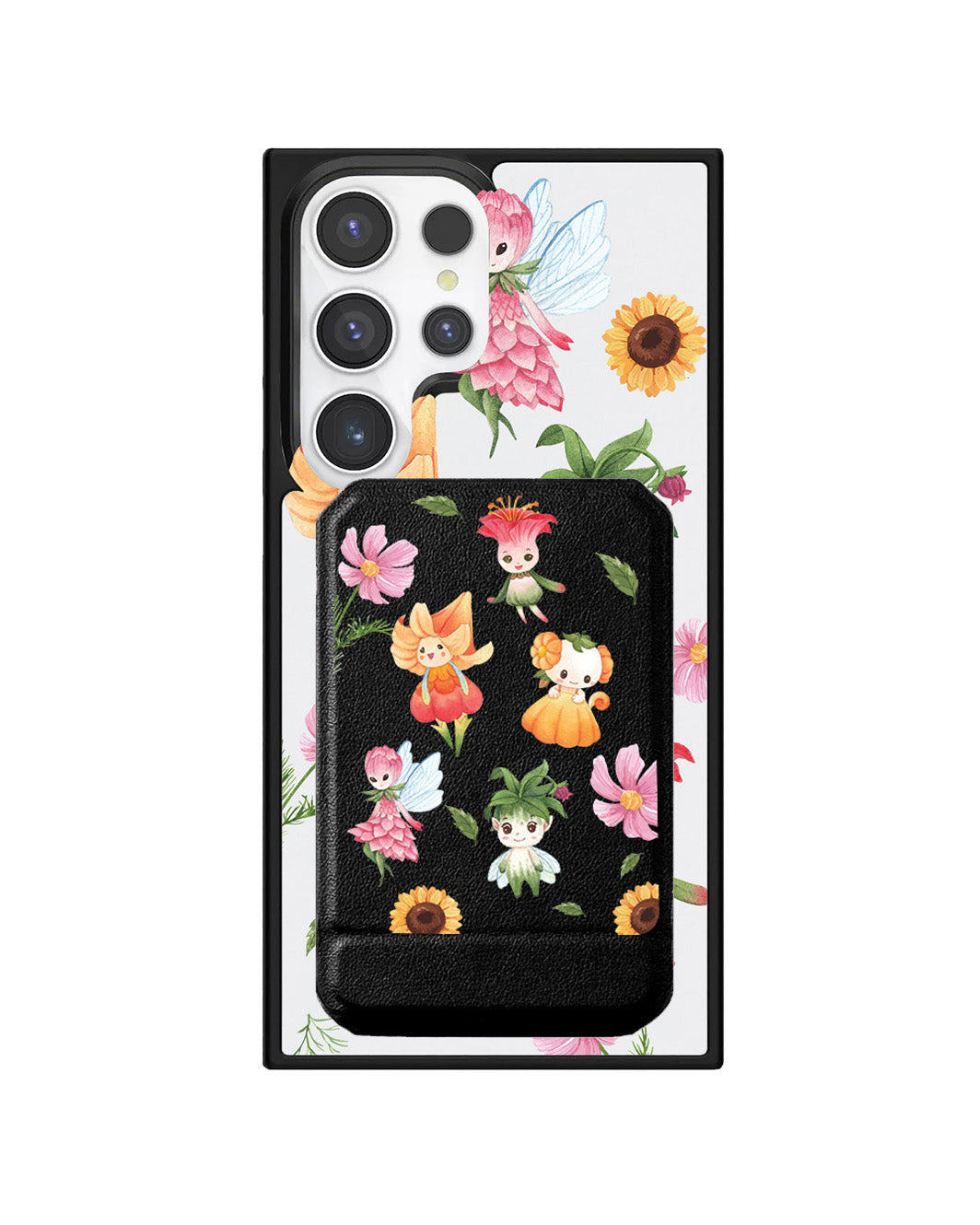 Android Magnetic Multifold Wallet - Magical Garden