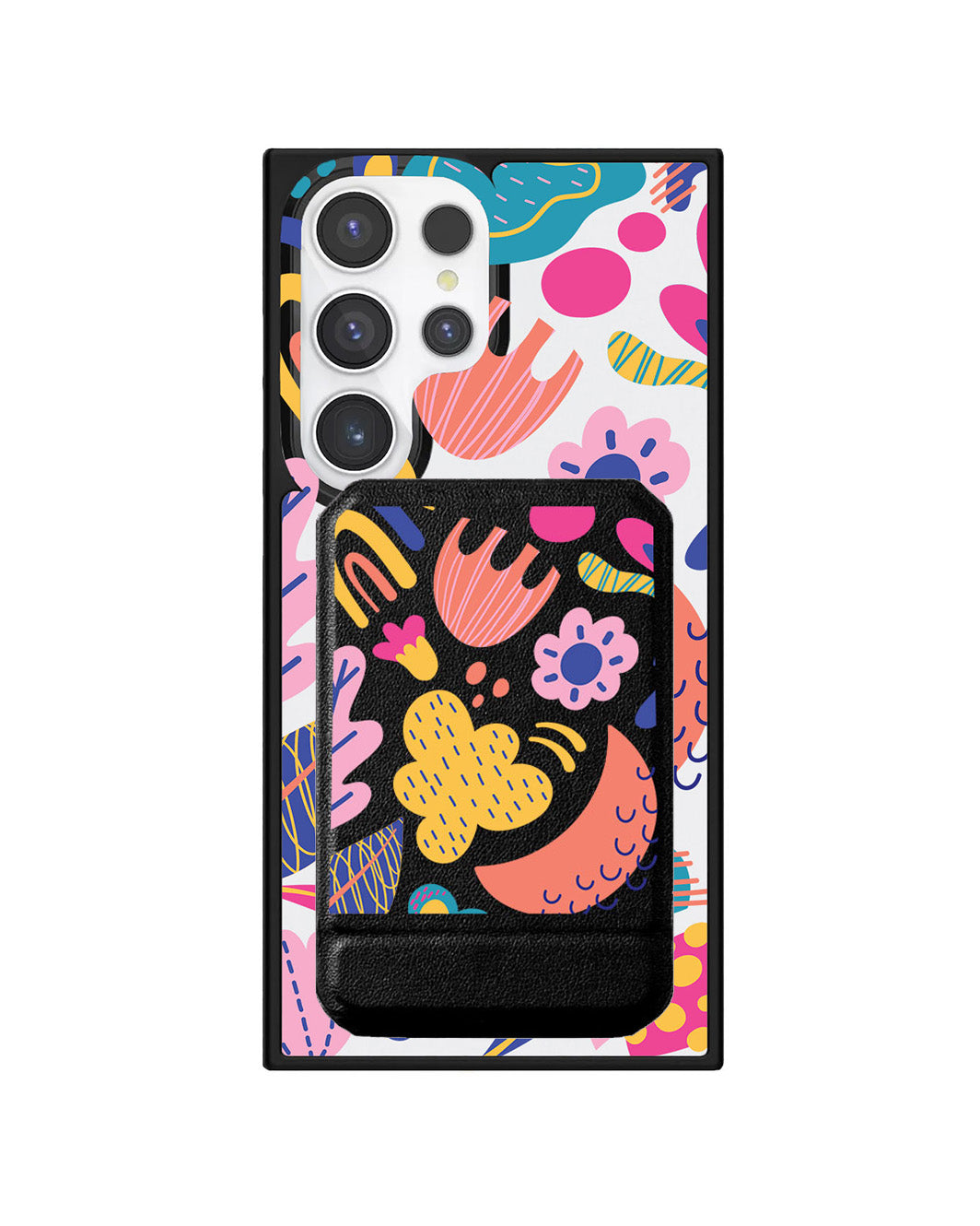 Android Magnetic Multifold Wallet - Florals