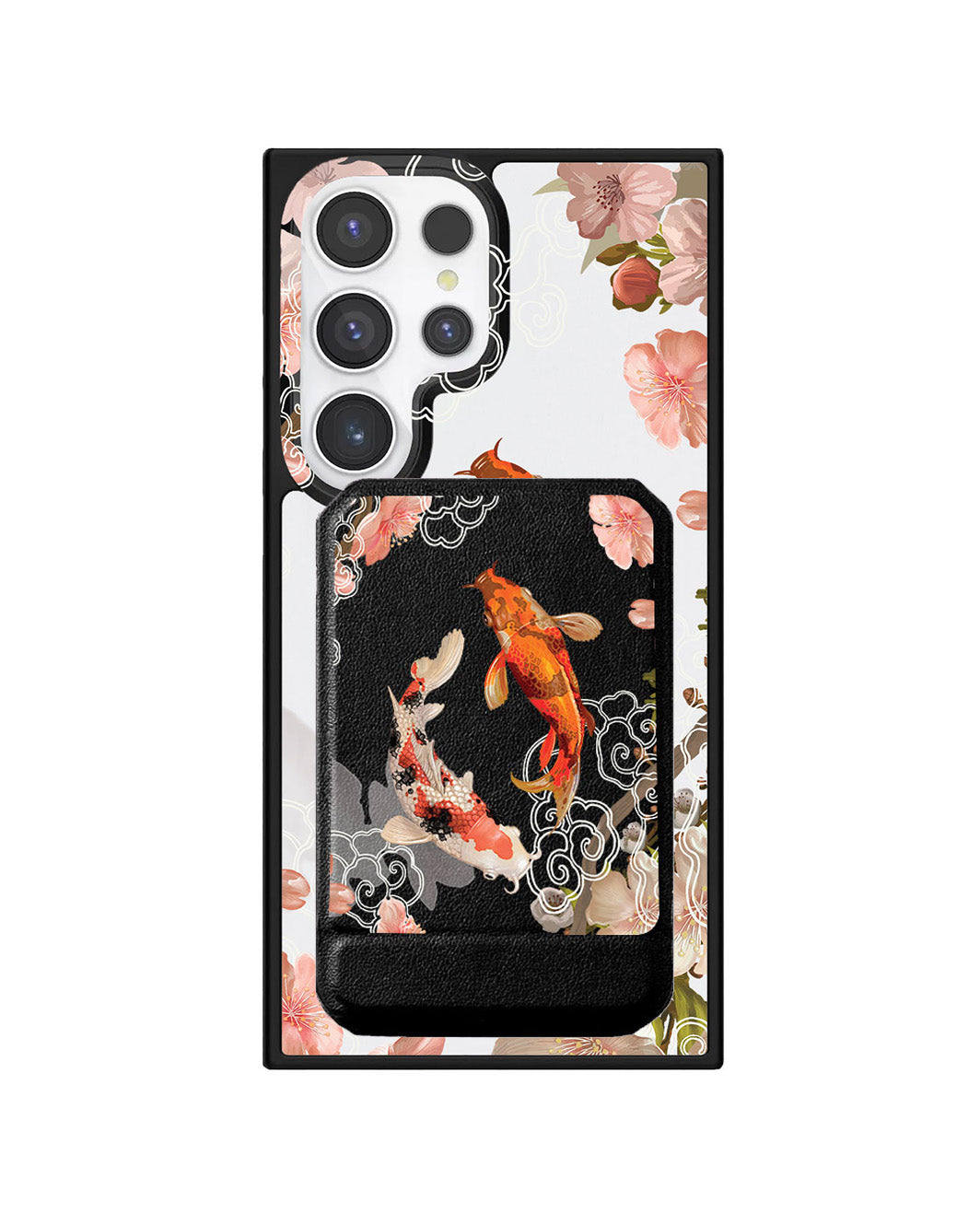 Android Magnetic Multifold Wallet - Oil Painting Koi