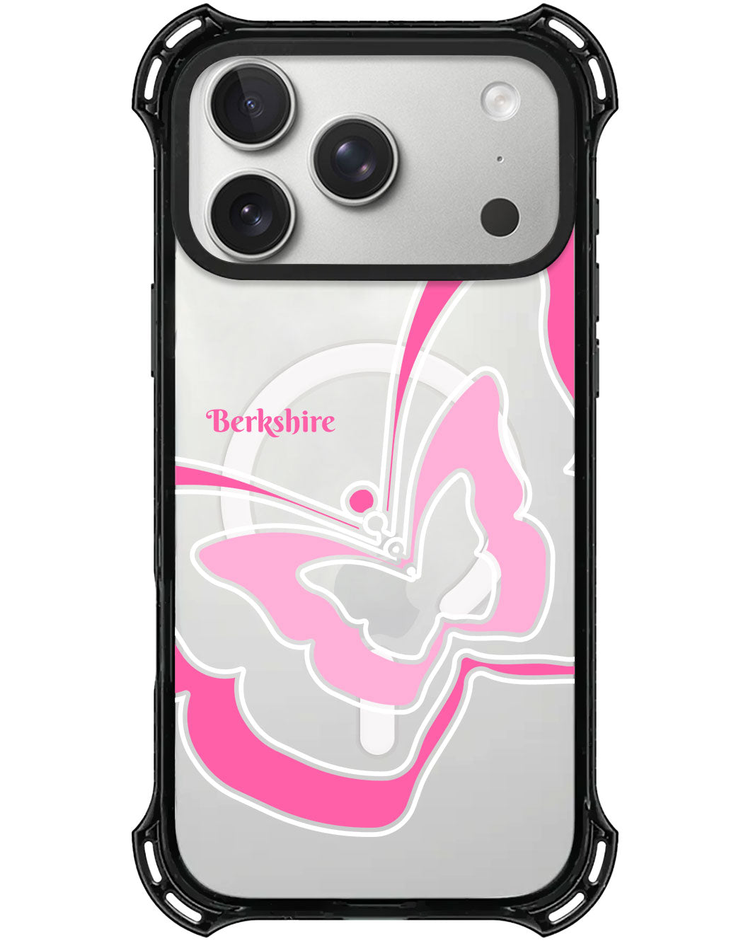 iPhone Rearguard UltimateX - Butterfly Mirror Pink