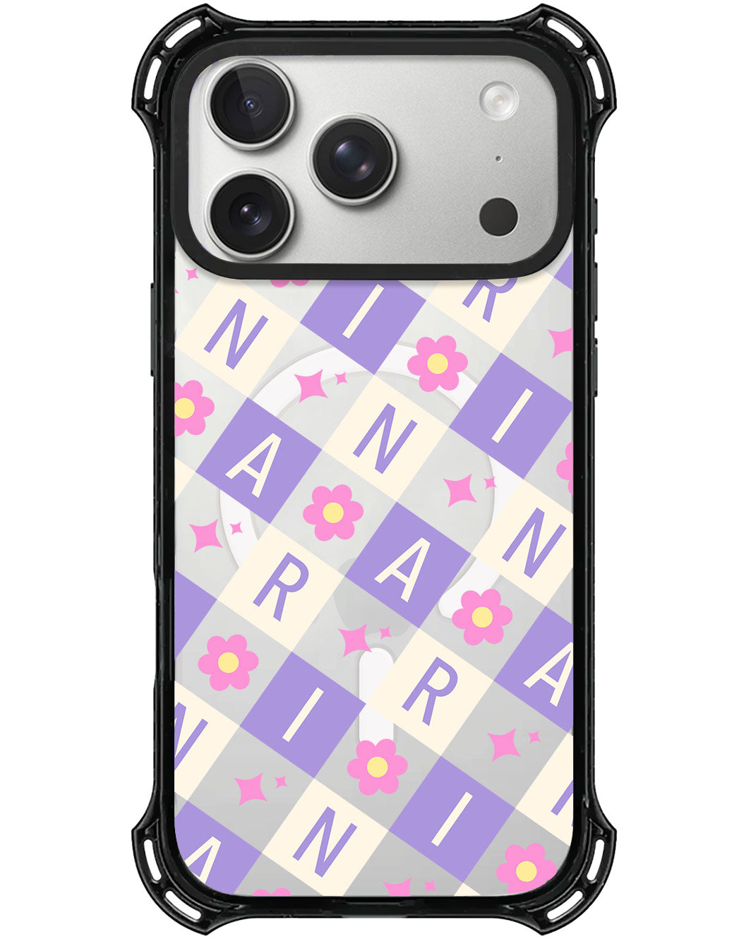 iPhone Ultimate Model-X - CUSTOM MONOGRAM 3.0 Flower Grid 3.0