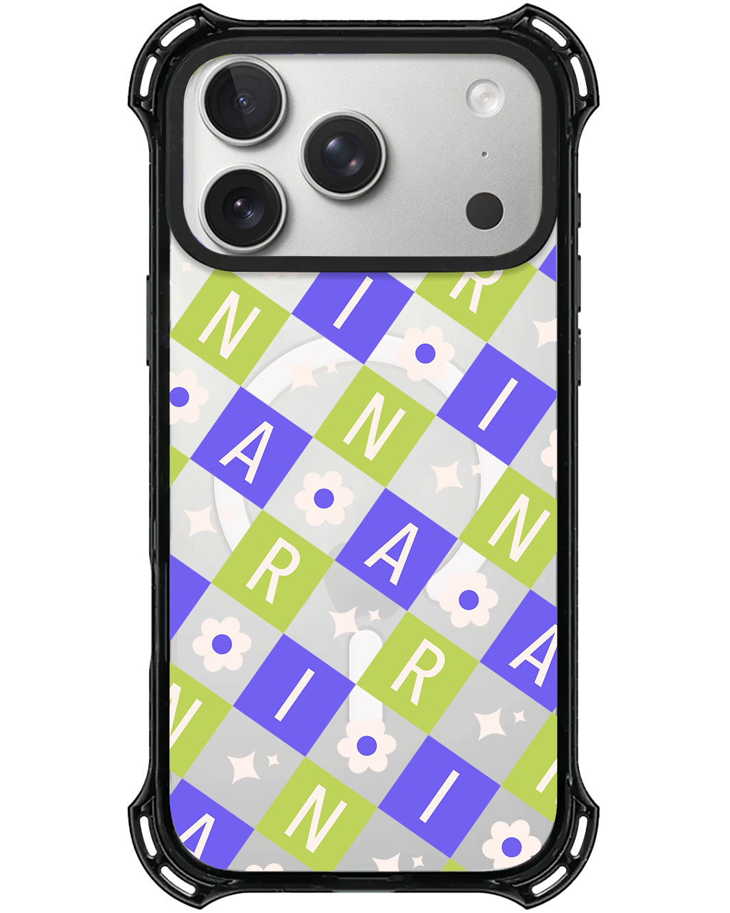 iPhone Ultimate Model-X - CUSTOM MONOGRAM 3.0 Flower Grid 5.0