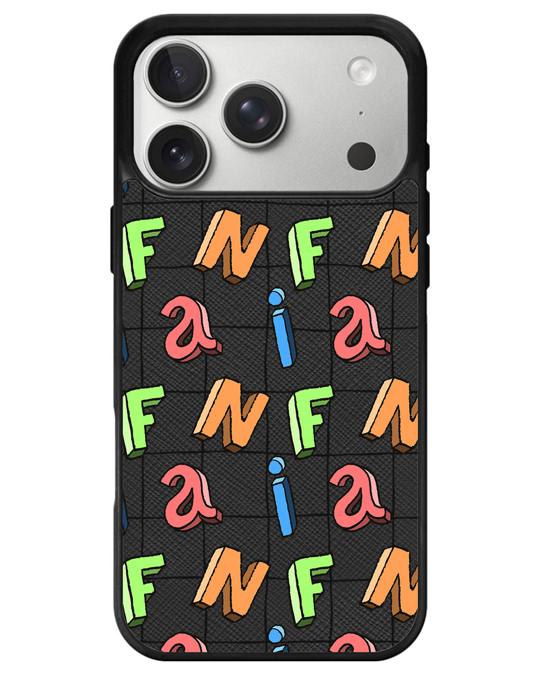 iPhone Leather Grip - Playful Monogram