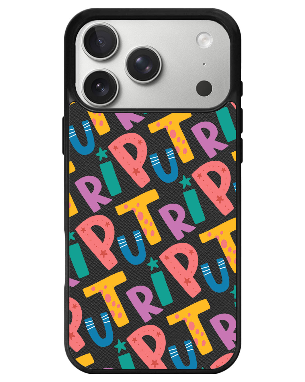 iPhone Leather Grip - Playful Monogram 4.0