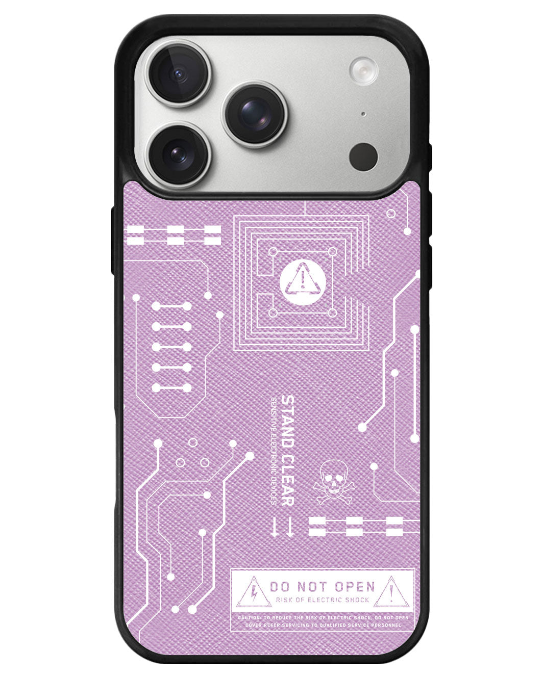 iPhone Leather Grip - Circuit White