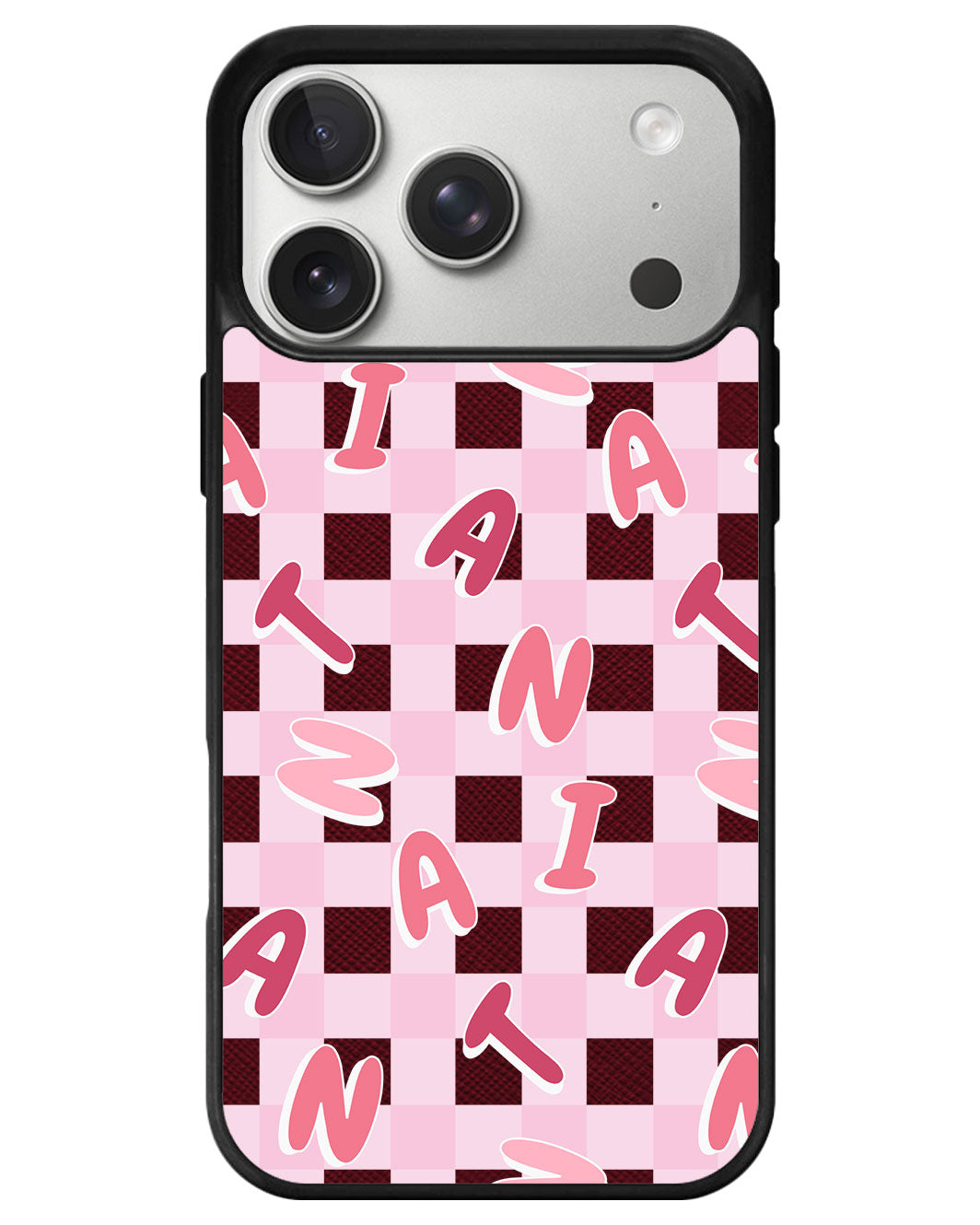 iPhone Leather Grip - Checkered Monogram 1.0