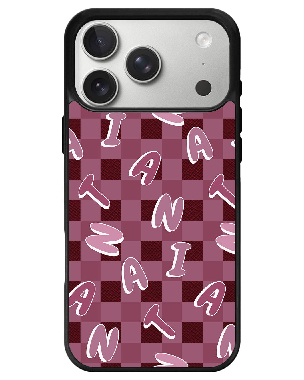 iPhone Leather Grip - Checkered Monogram 2.0
