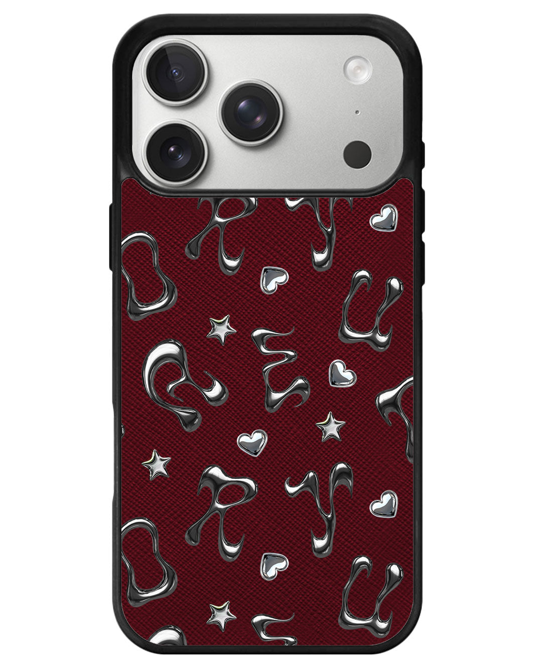 iPhone Leather Grip - Chrome Monogram 2.0