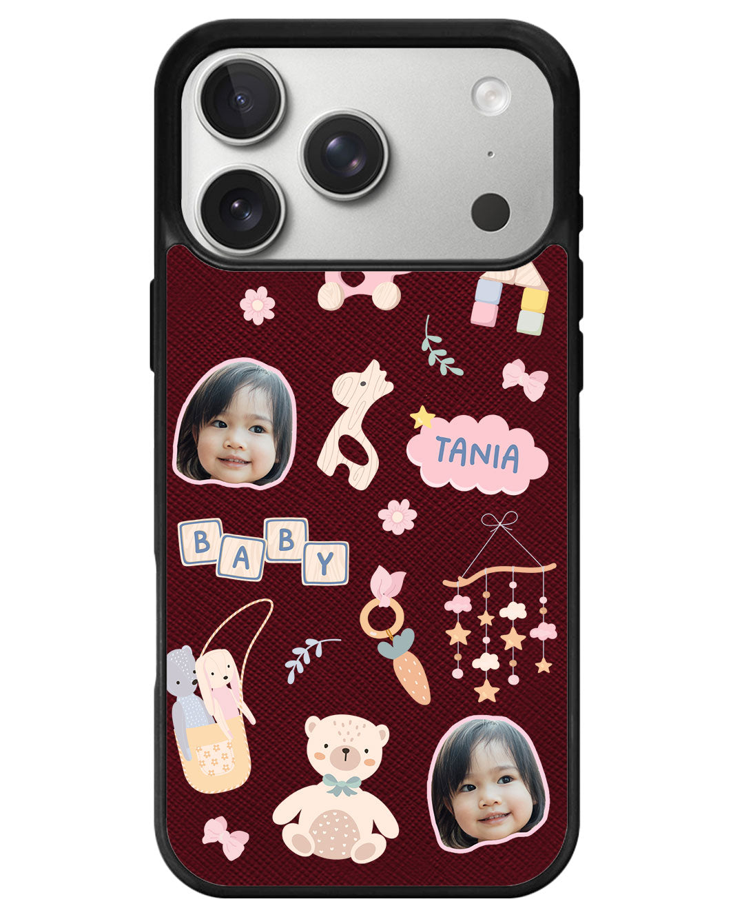 iPhone Leather Grip - Face Grid Girl Toys
