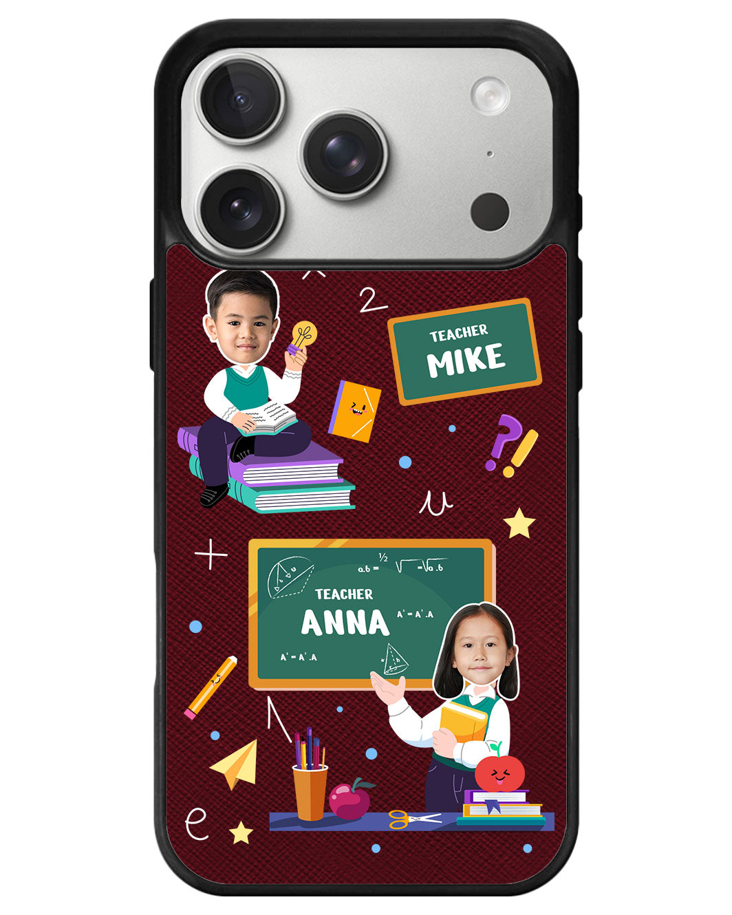 iPhone Leather Grip - Face Grid Dream Teacher