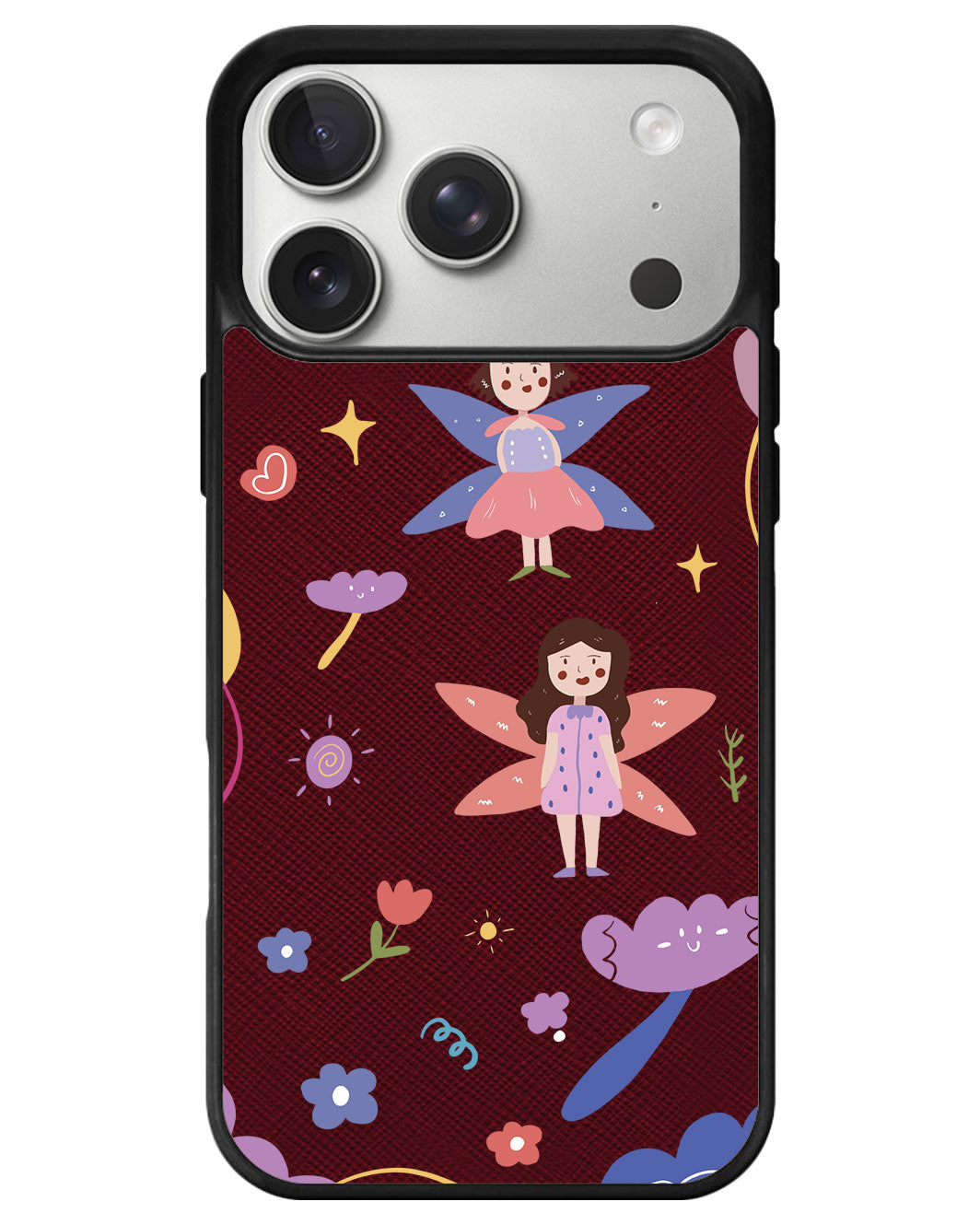 iPhone Leather Grip - Fairy Pattern