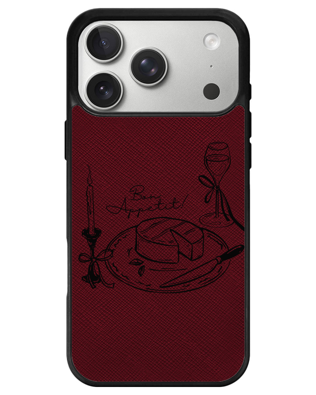 iPhone Leather Grip - Bon Appetit