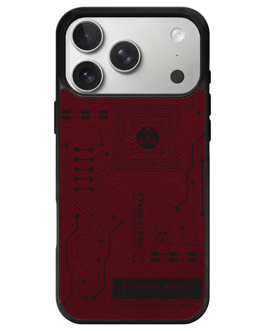 iPhone Leather Grip - Circuit Black