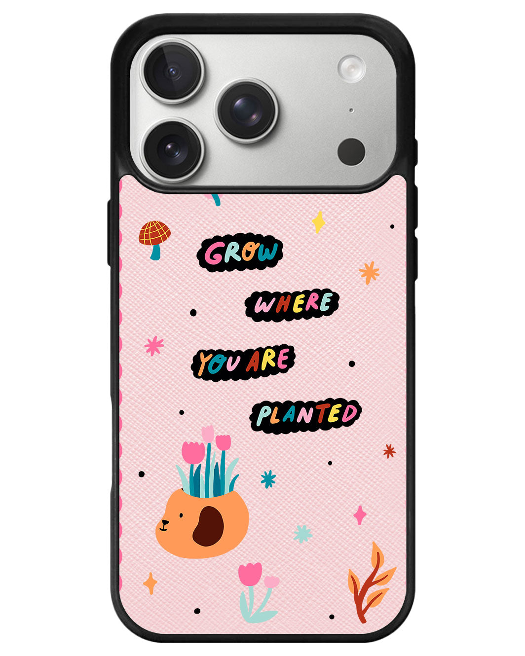 iPhone Leather Grip - Grow Where You Are Planted