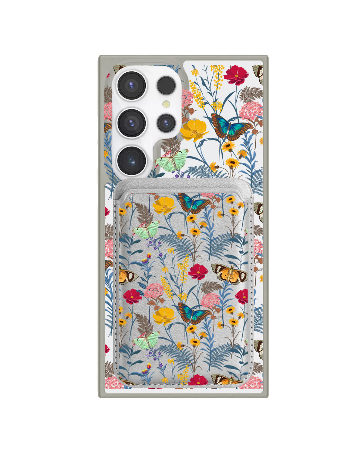 Android Magnetic Wallet Case - Flora Magnolia