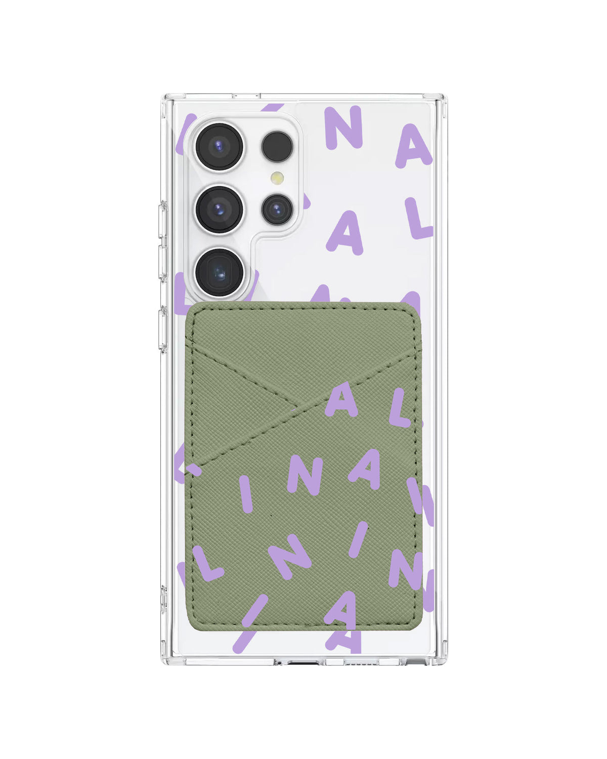 Android Phone Wallet Case - Monogram 2.0 Lilac