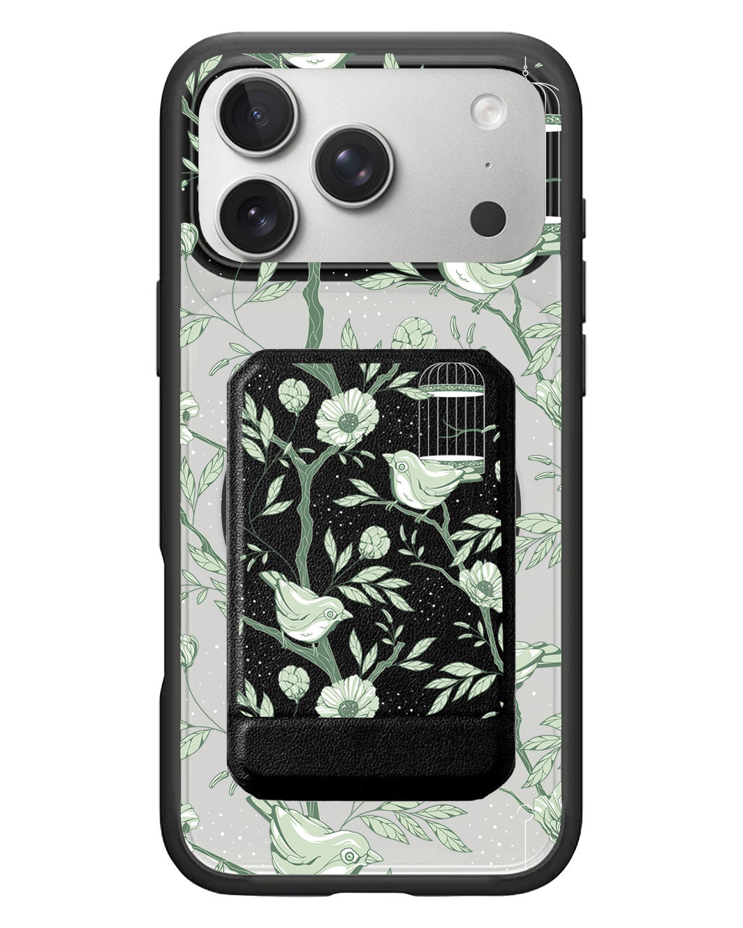 iPhone Magnetic Multifold Wallet - Lovebird Monochrome 4.0