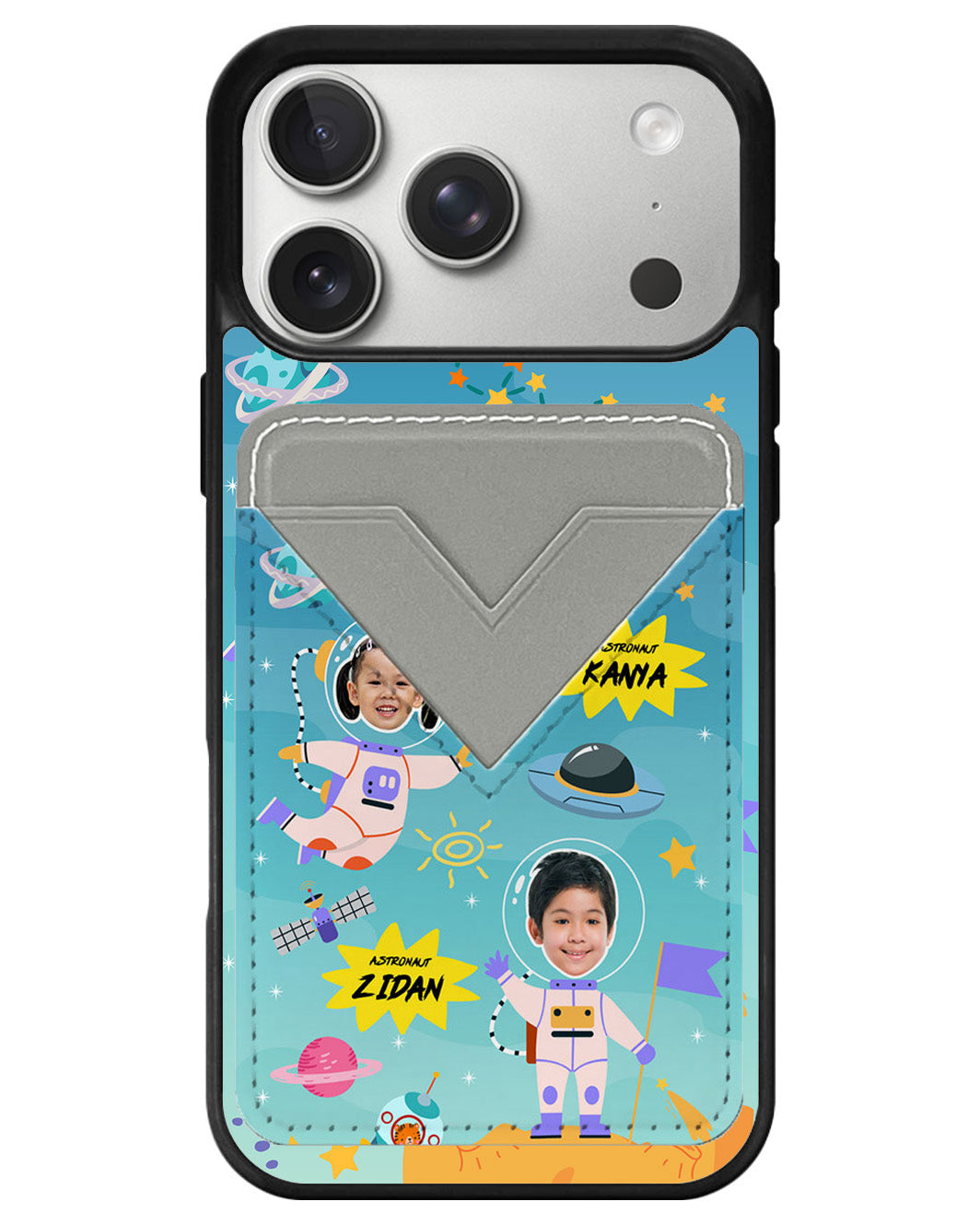 iPhone Avant Wallet Case - Face Grid Dream astronaut