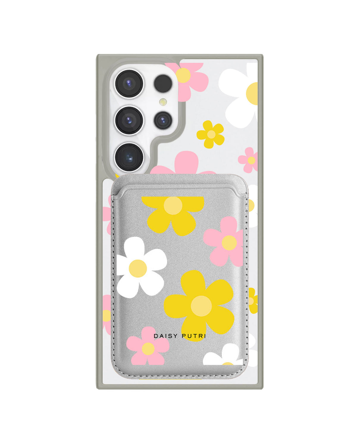 Android Magnetic Wallet Case - Daisy Fresh