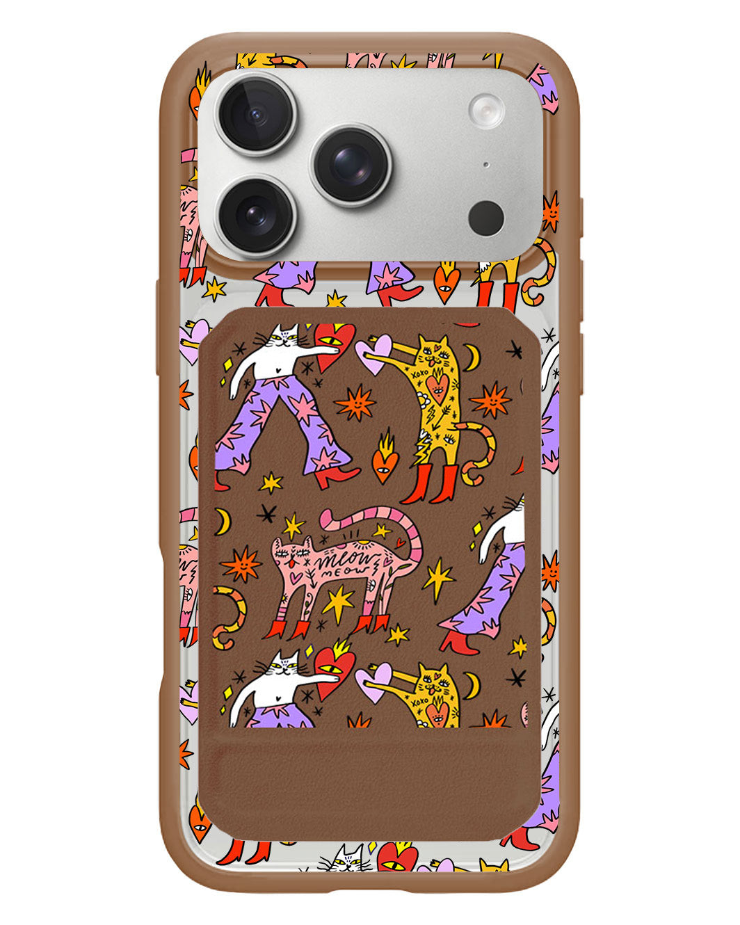 iPhone Magnetic Multifold Wallet - Meow