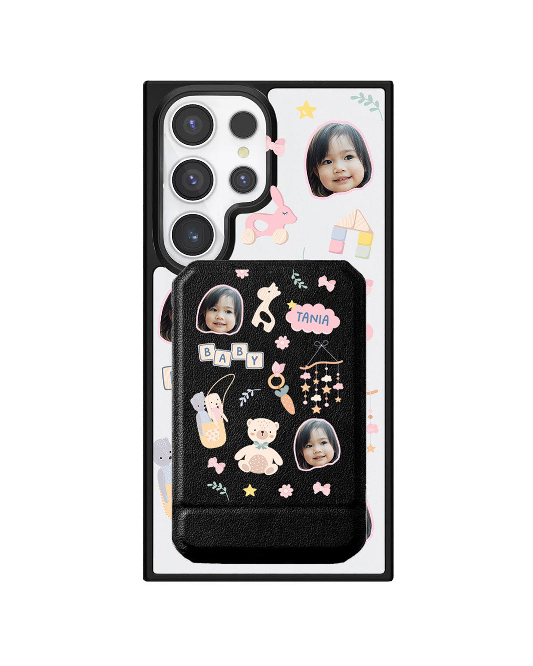 Android Magnetic Multifold Wallet - Face Grid Girl's Toys