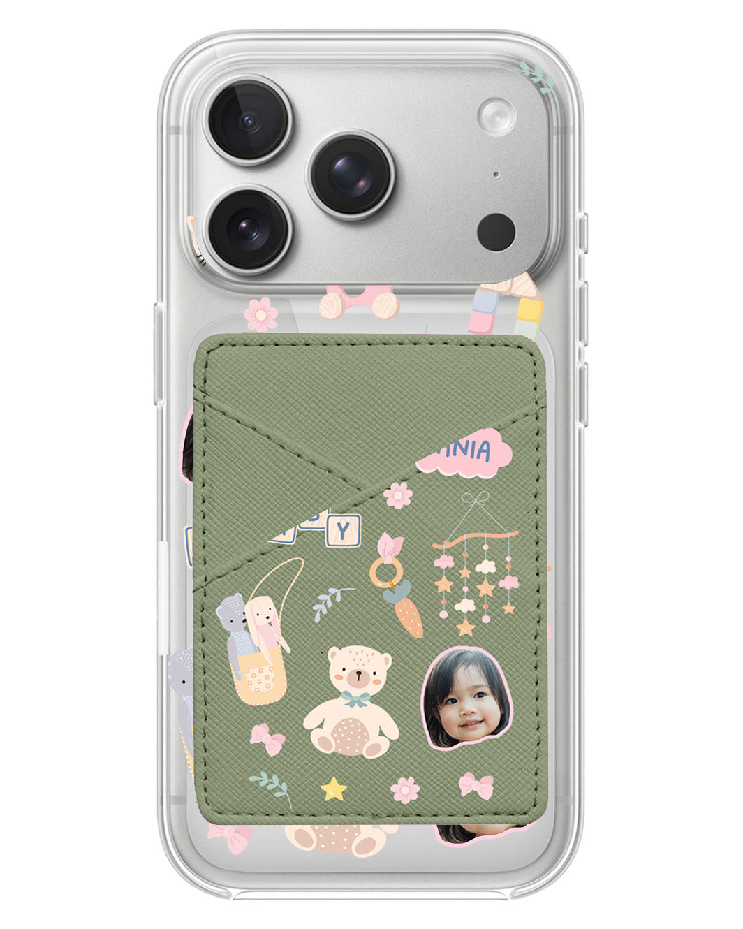 iPhone Phone Wallet Case - Face Grid Girl Toys