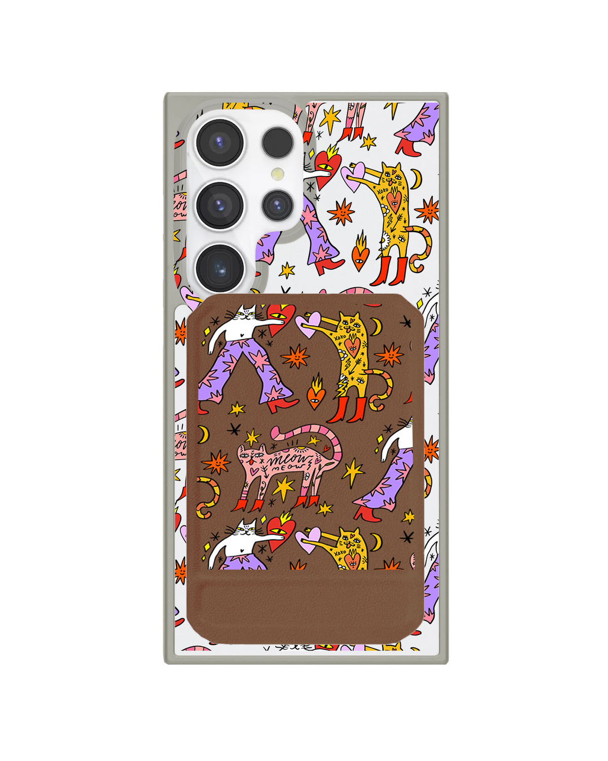 Android Magnetic Multifold Wallet - Meow