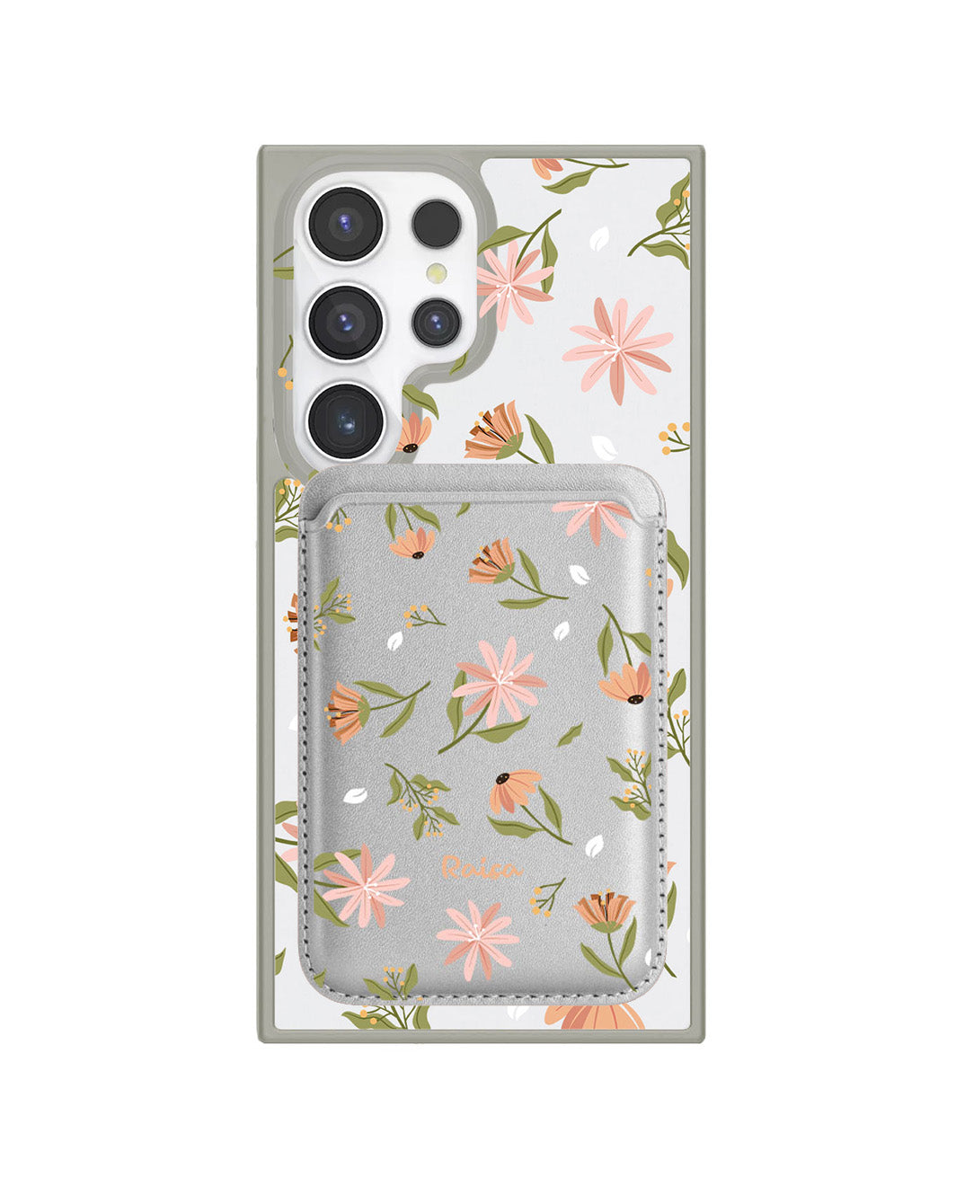 Android Magnetic Wallet Case - Cosmos Flower