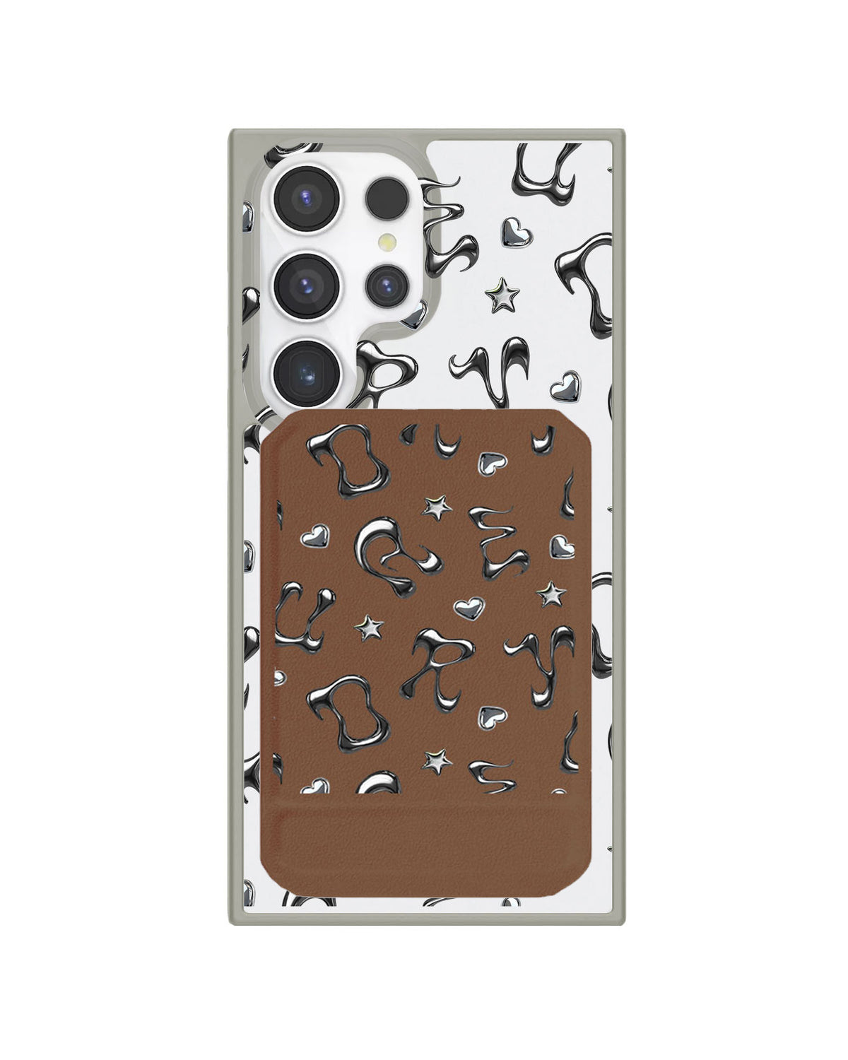 Android Magnetic Multifold Wallet - Chrome Monogram 2.0