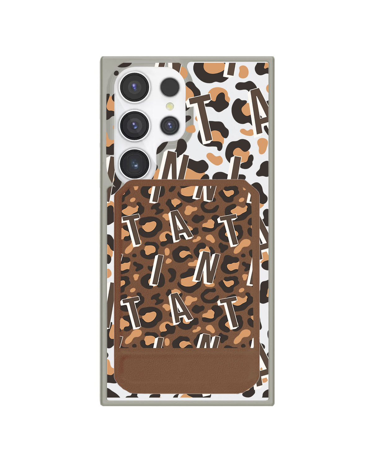 Android Magnetic Multifold Wallet - Leopard Monogram 2.0