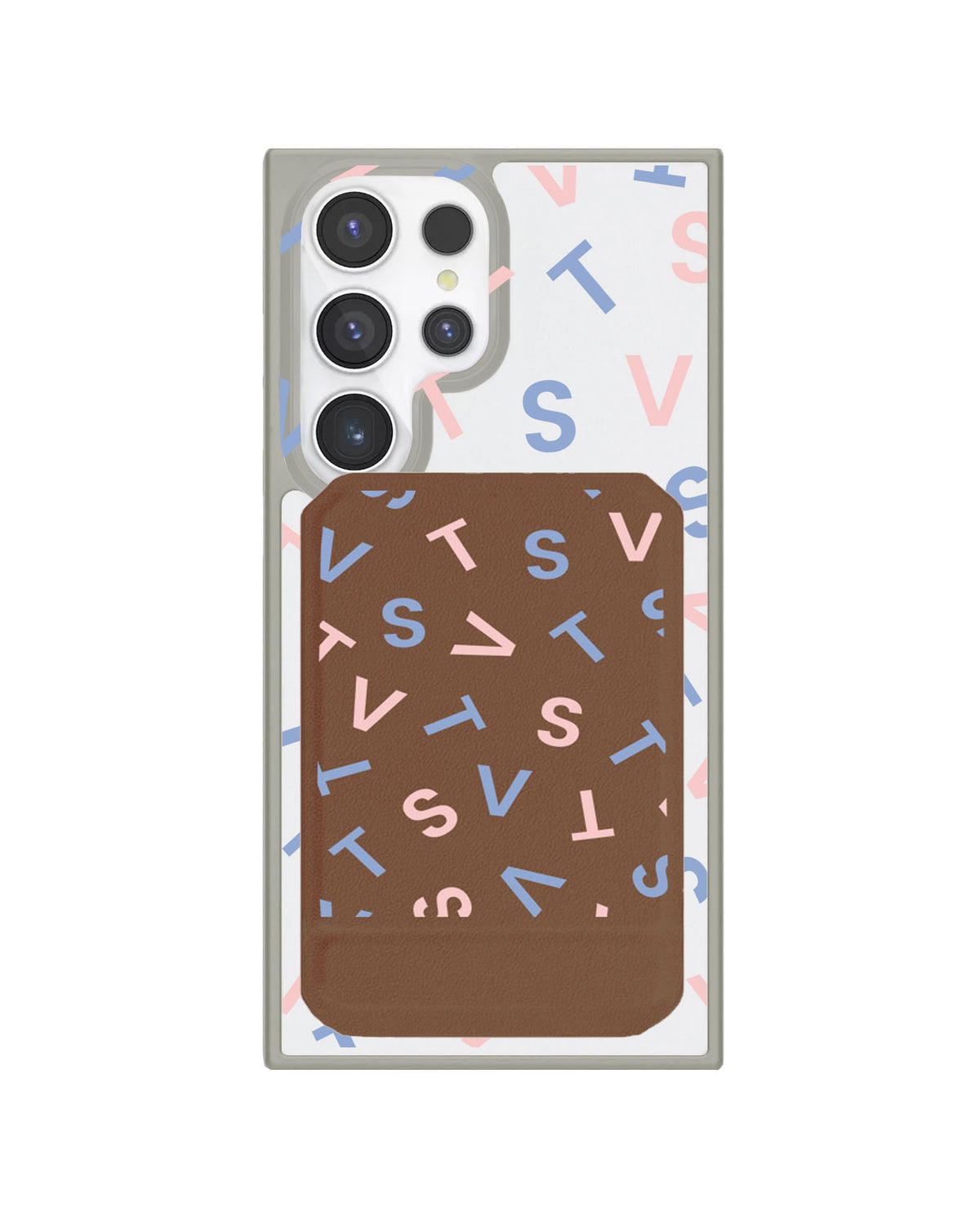 Android Magnetic Multifold Wallet - Seventeen Monogram