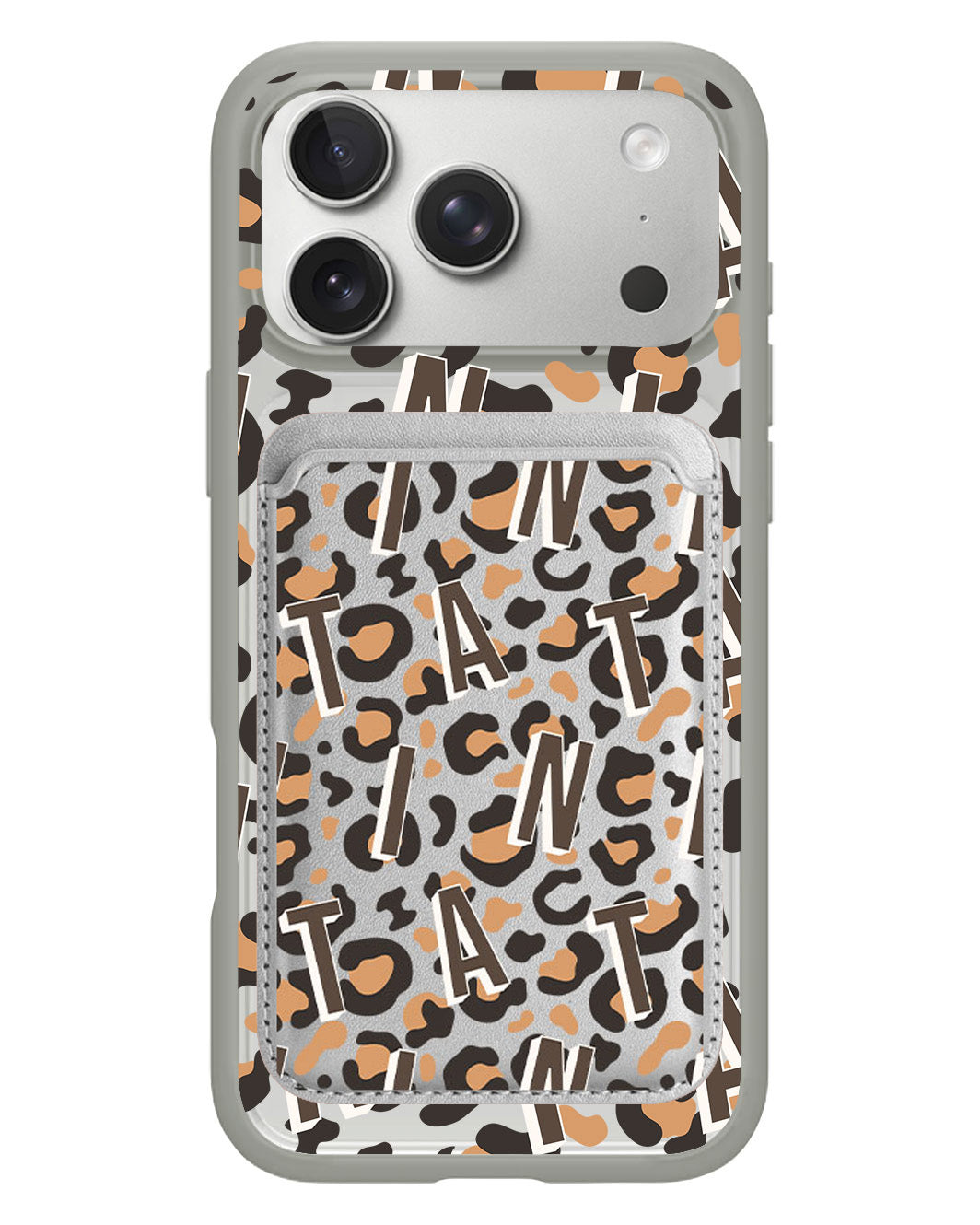 iPhone Magnetic Wallet Case - Leopard Monogram 2.0