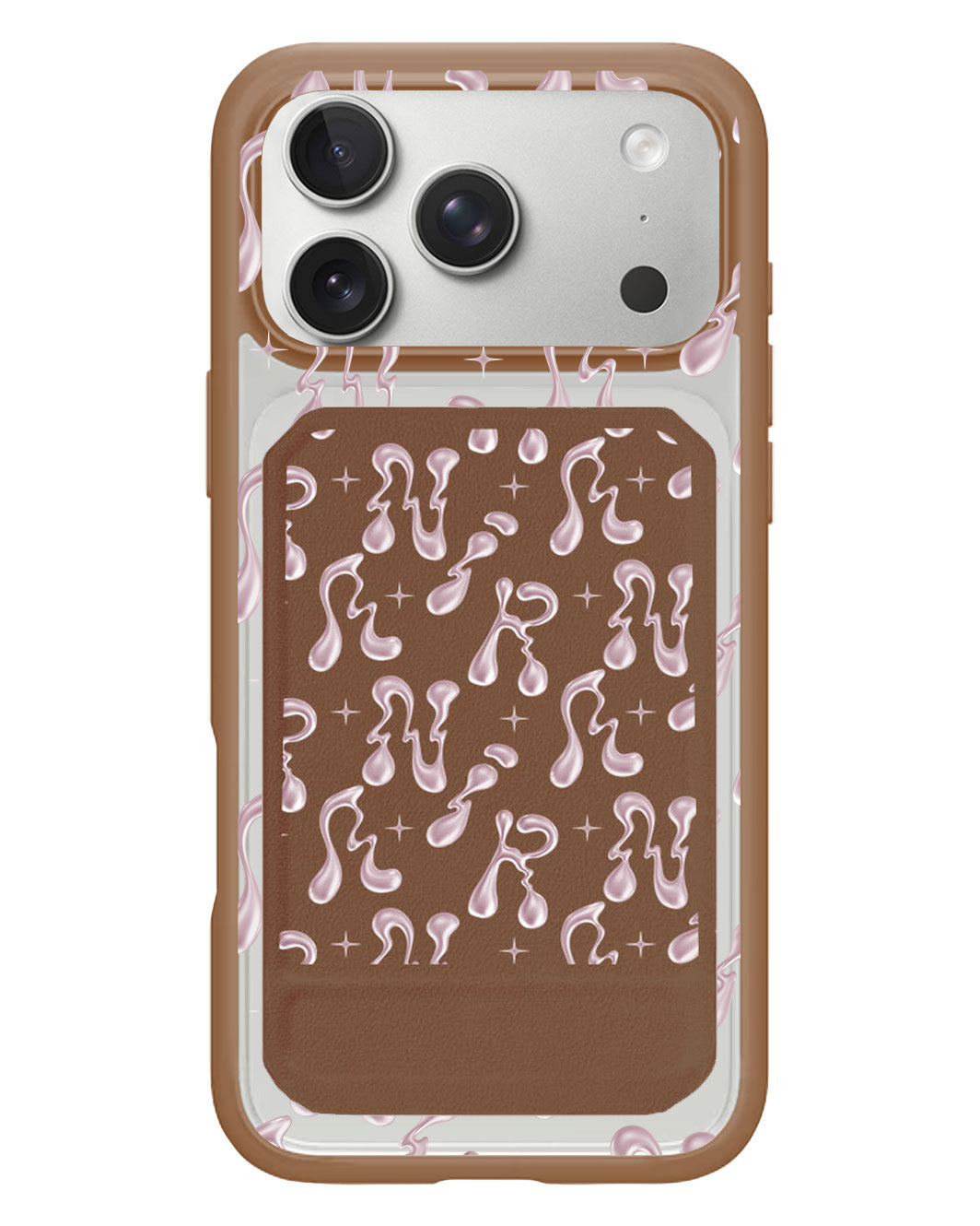 iPhone Magnetic Multifold Wallet - Pink Chrome Monogram 2.0