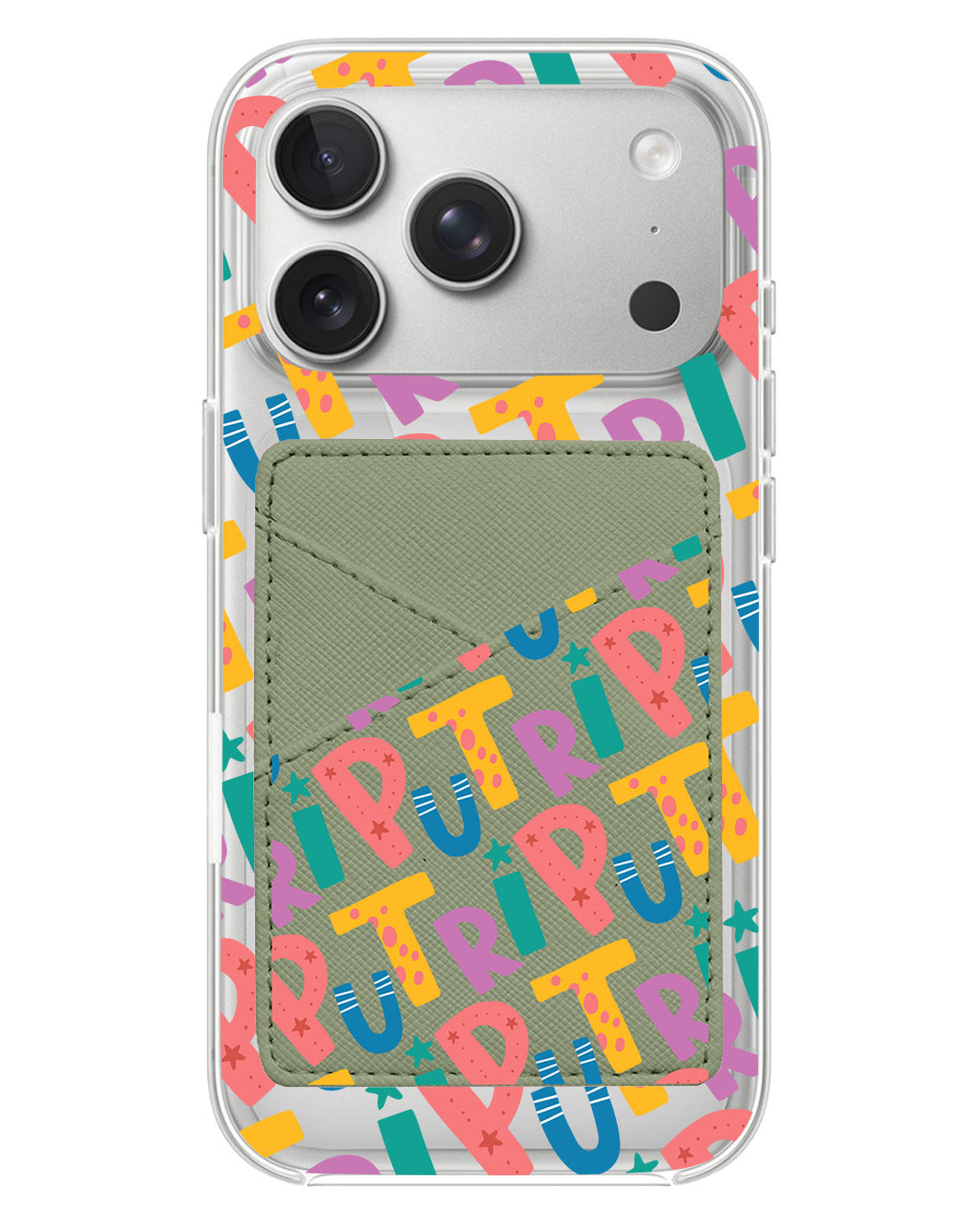 iPhone Phone Wallet Case - Playful Monogram 4.0