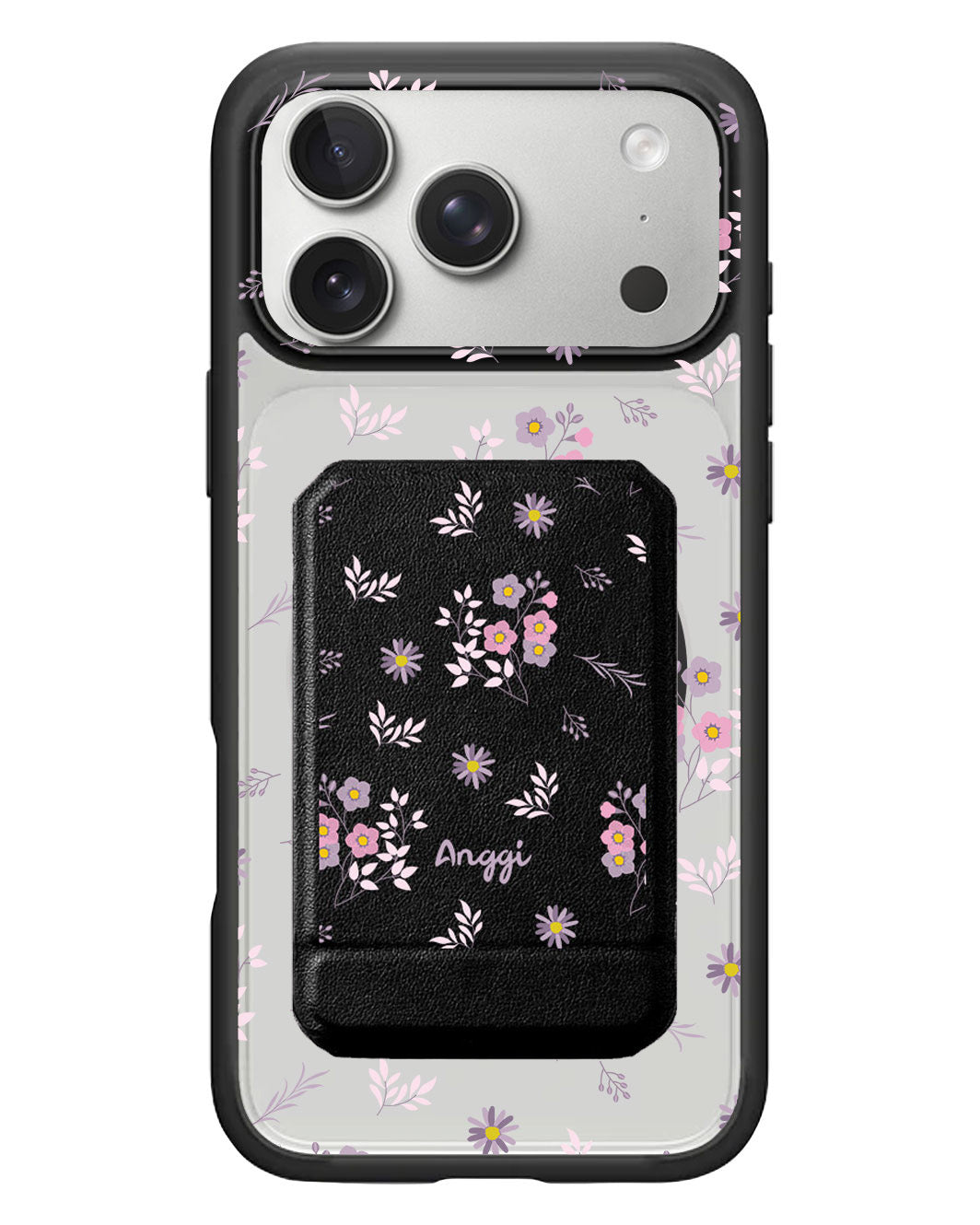 iPhone Magnetic Multifold Wallet - Cherry Blossom