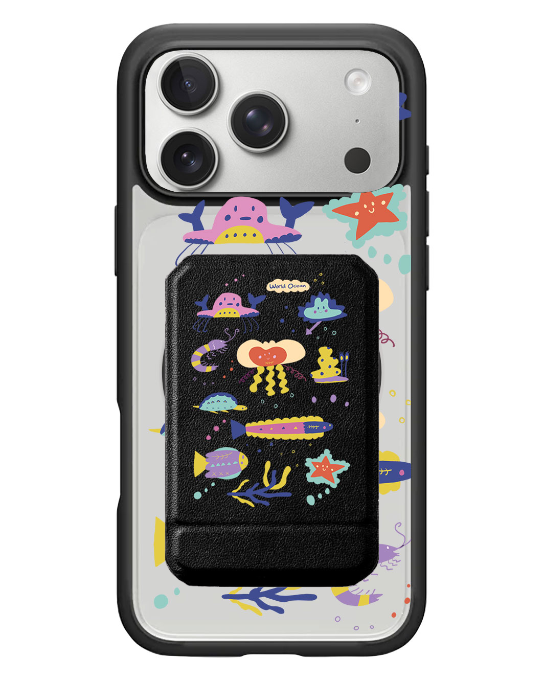 iPhone Magnetic Multifold Wallet - Ocean World