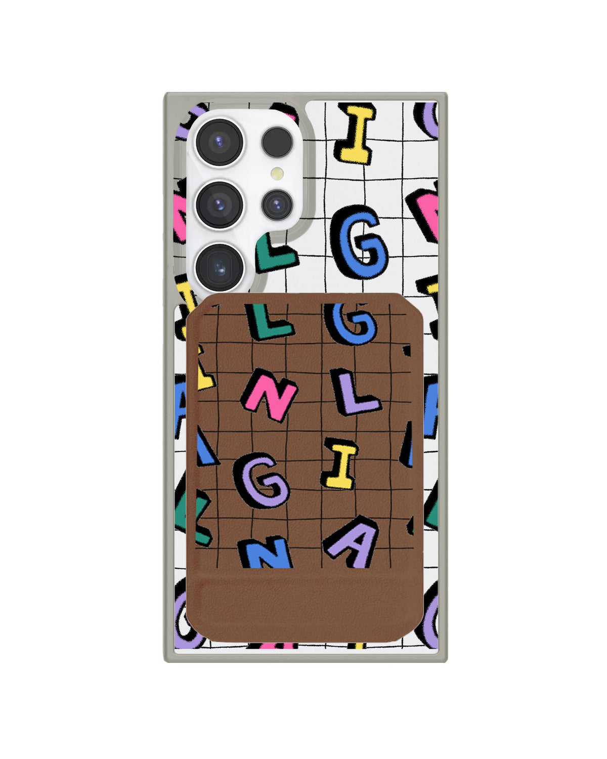 Android Magnetic Multifold Wallet - Playful Monogram 2.0