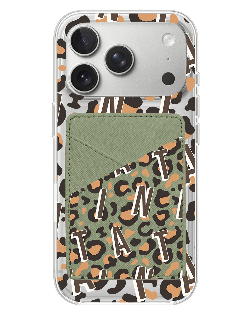 iPhone Phone Wallet Case - Leopard Monogram 2.0