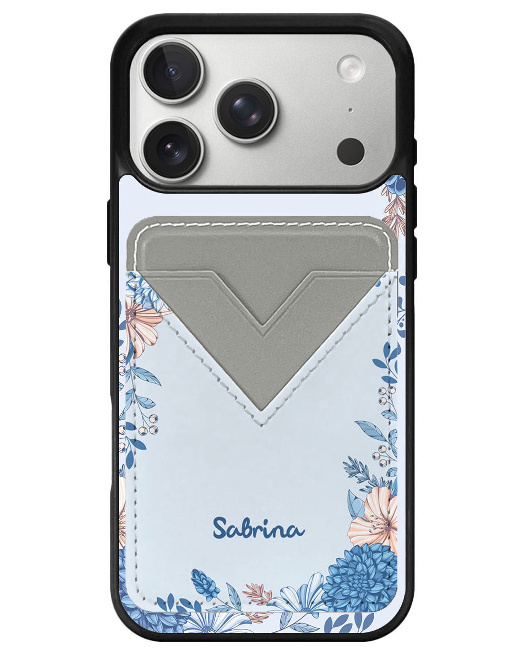 iPhone Avant Wallet Case - Blue Florals