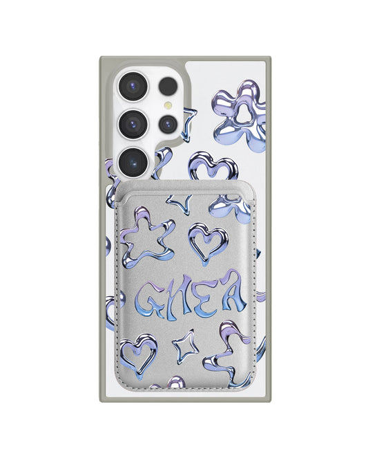 Android Magnetic Wallet Case - Chrome Monogram 1.0