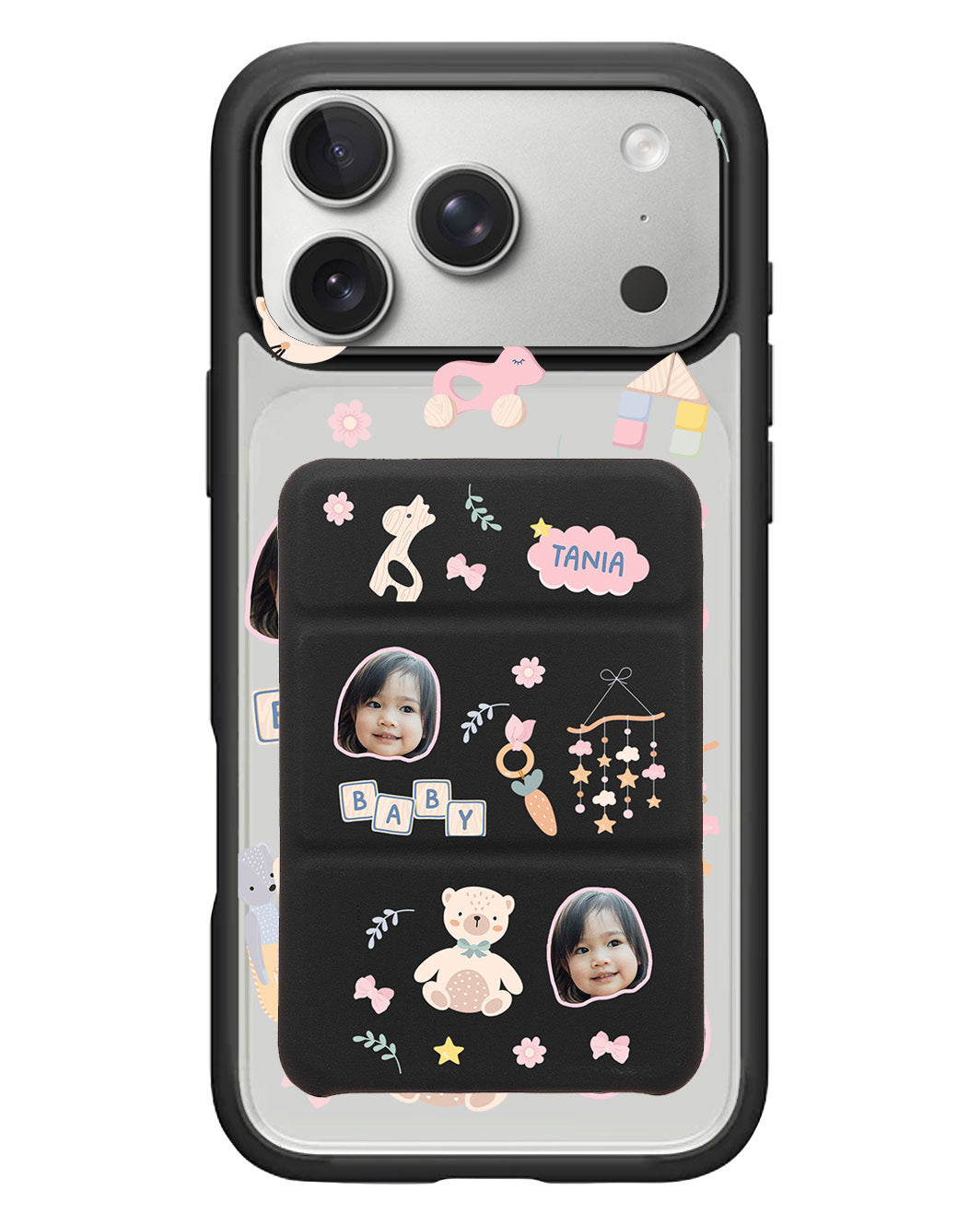 iPhone Magnetic Trifold Wallet Case - Face Grid Girl's Toys