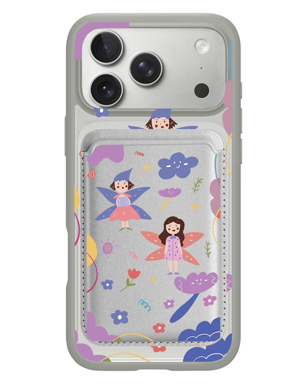 iPhone Magnetic Wallet Case - Fairy Pattern