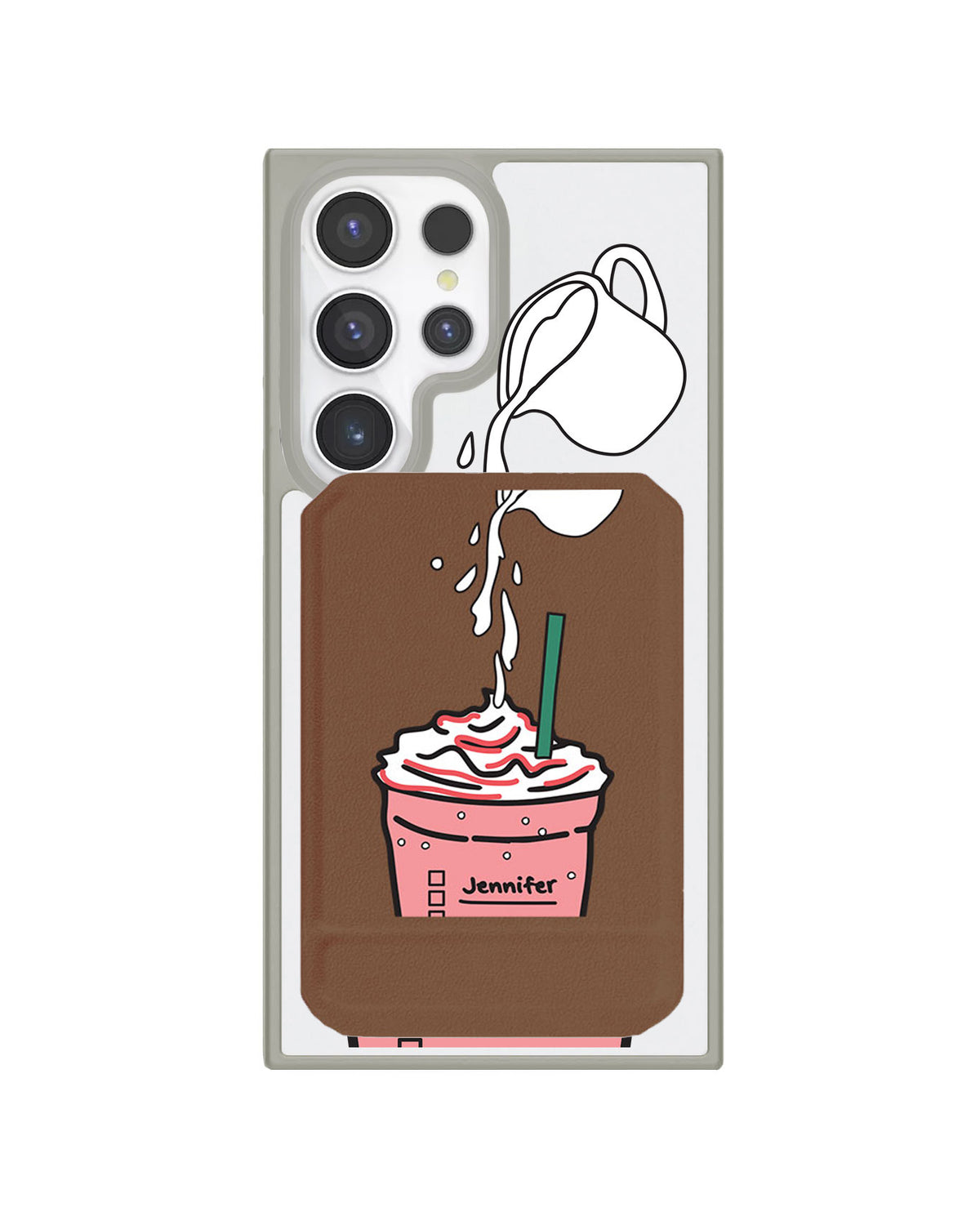 Android Magnetic Multifold Wallet - Raspberry Frappe