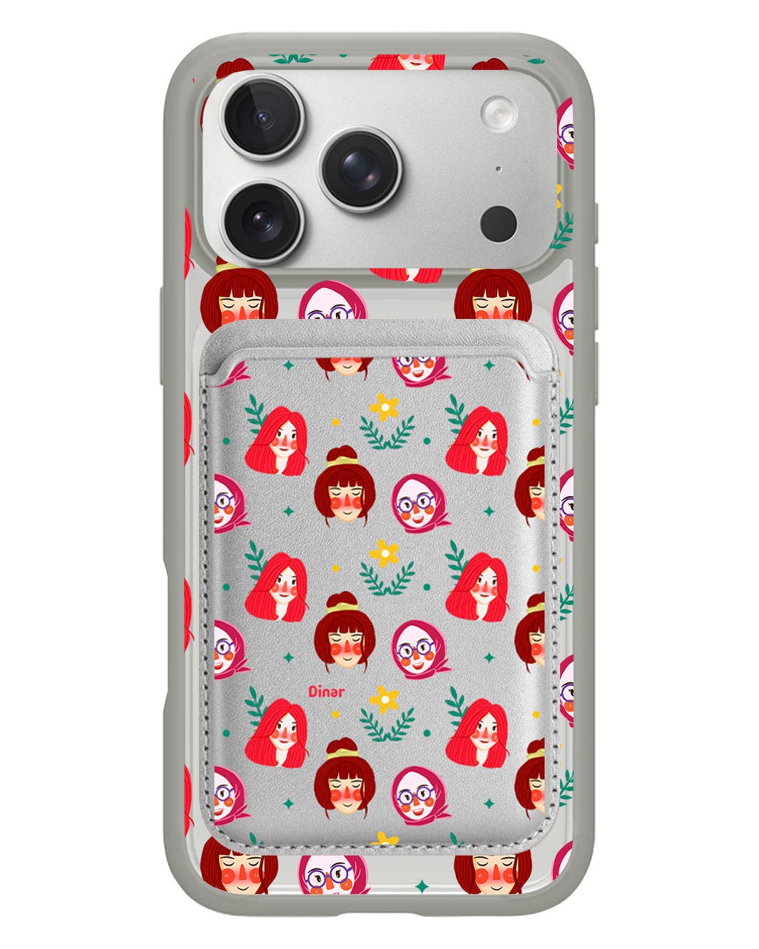 iPhone Magnetic Wallet Case - Lovely Faces