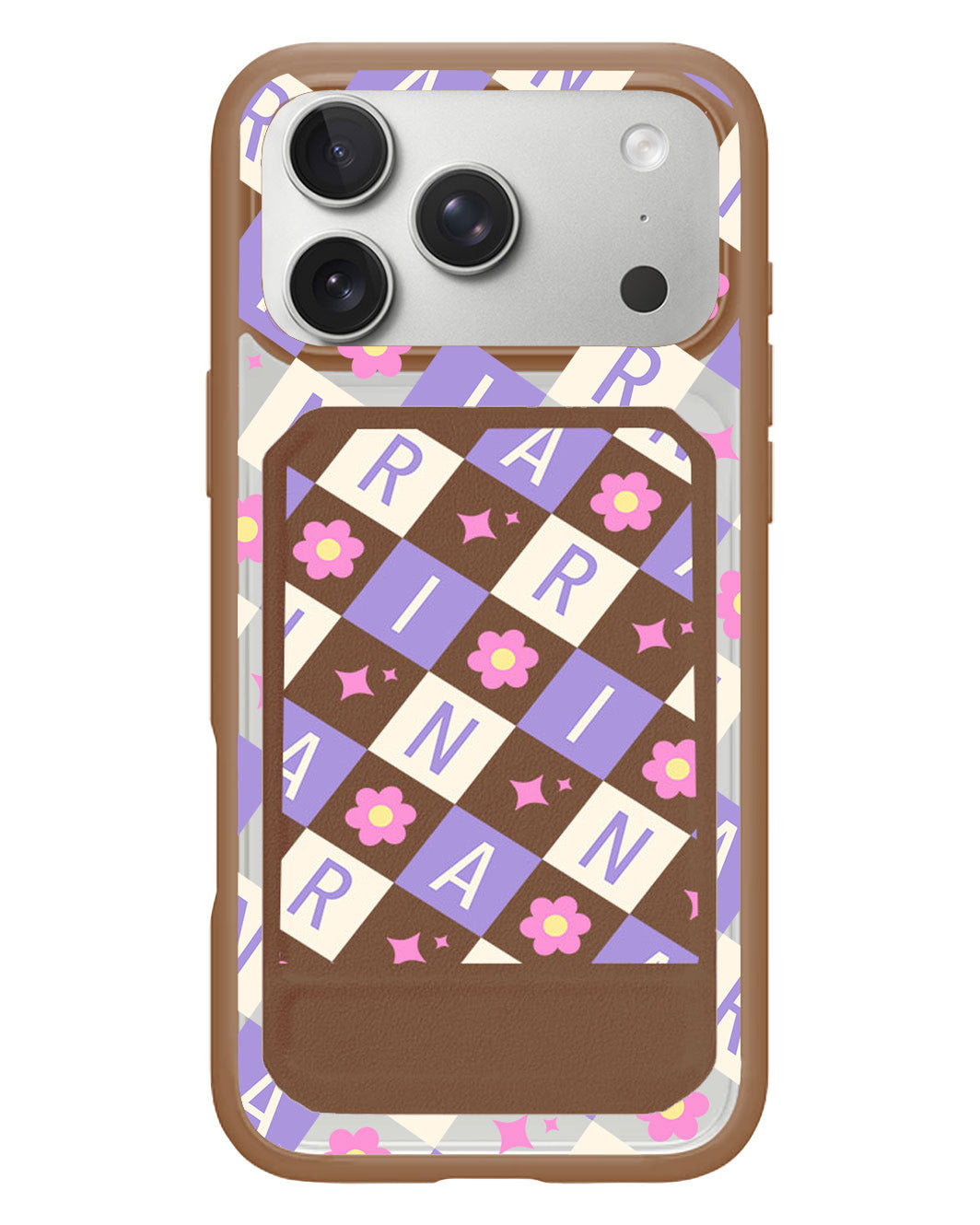 iPhone Magnetic Multifold Wallet - Flower Grid Monogram 3.0