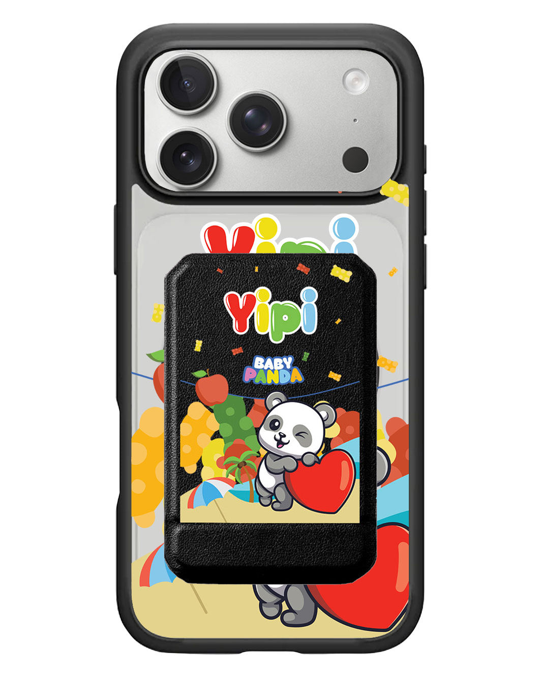 iPhone Magnetic Multifold Wallet - Yipi Baby Panda