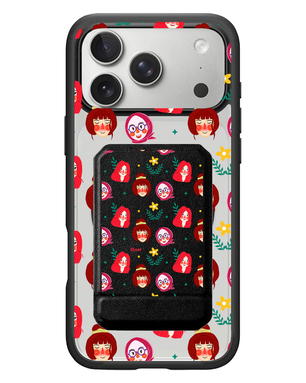 iPhone Magnetic Multifold Wallet - Lovely Faces