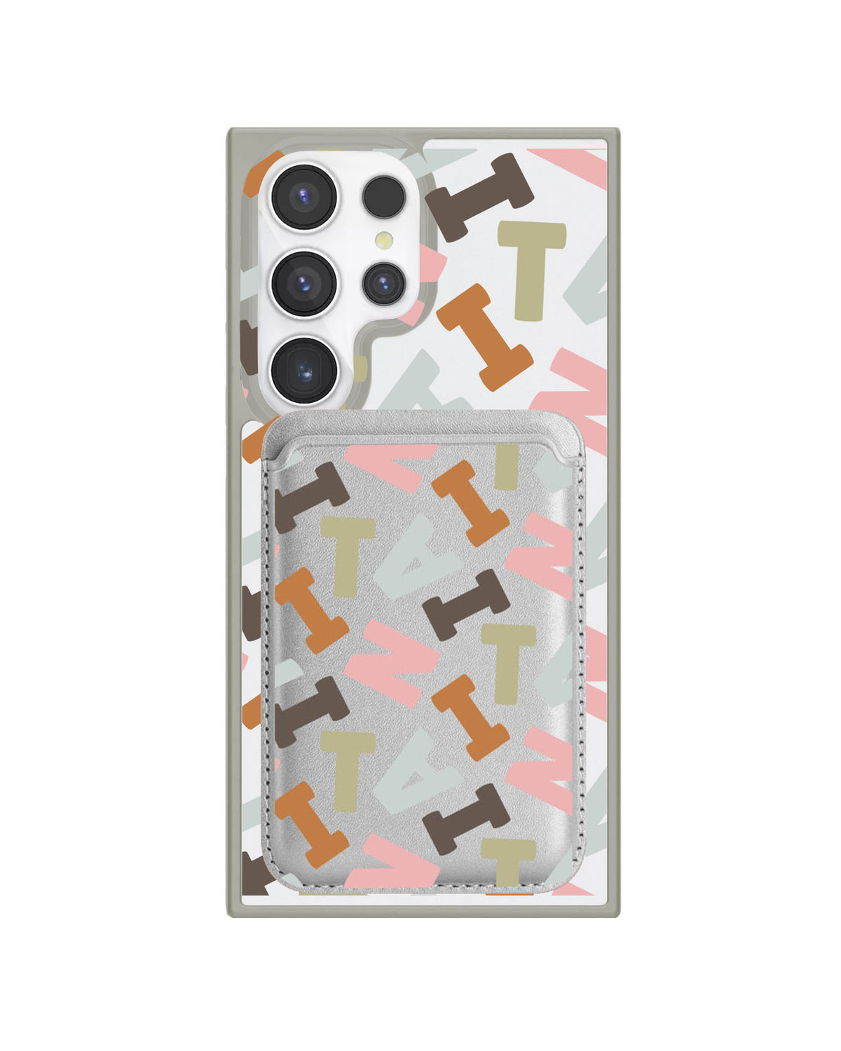 Android Magnetic Wallet Case - Scattered Monogram 4.0