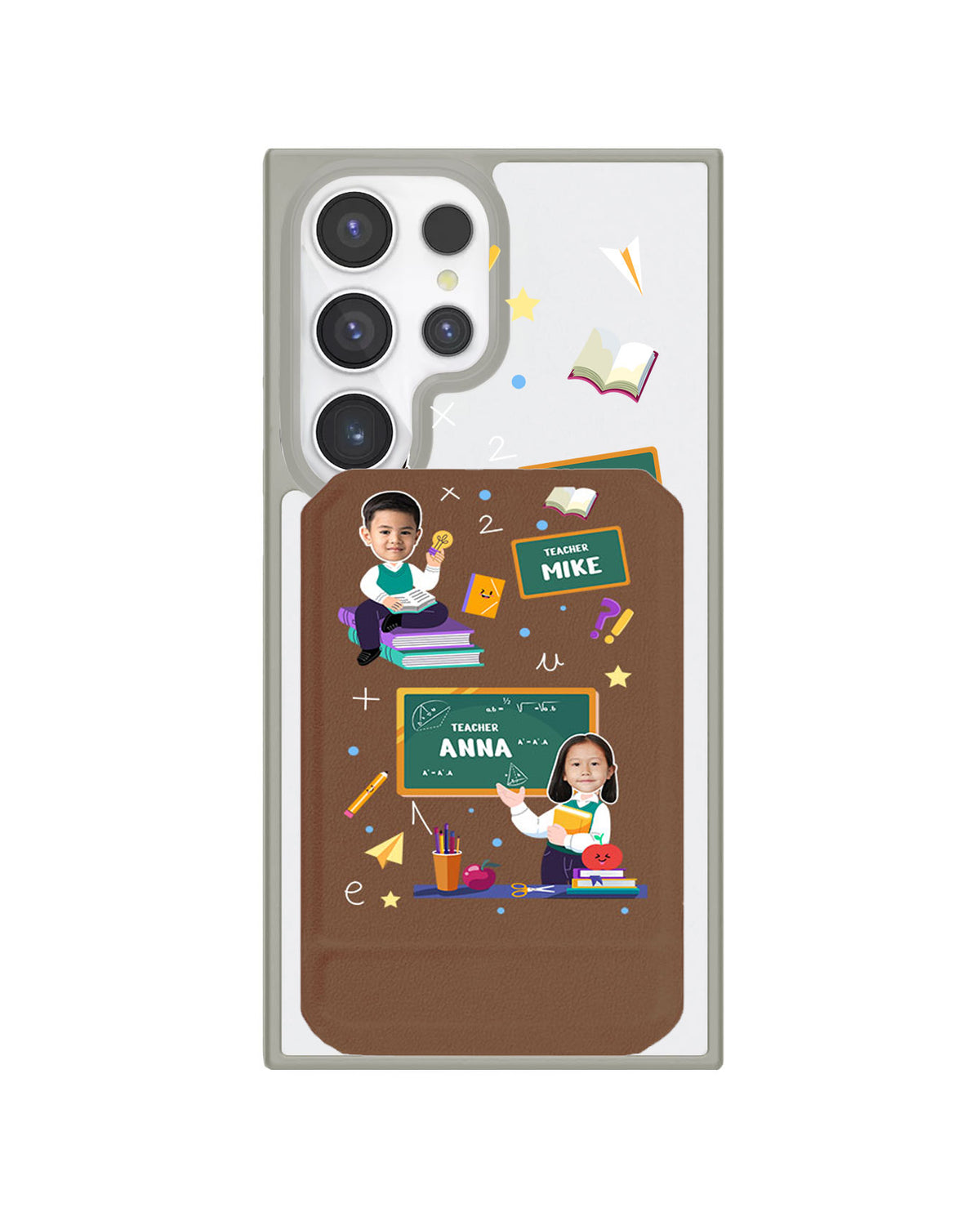 Android Magnetic Multifold Wallet - Face Grid Dream Teacher